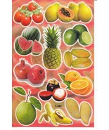 Fruit Food Vegan Craft Kids Kindergarten Sticker 27x18cm/10x7&quot; D422 - $4.99