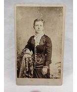 Antique 1850/60s Woman With Hand On Armchair Studio Of S Ko Korauss CDV ... - €21,31 EUR