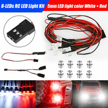 8Led Light Kit Truck Lights Headlights Taillight Switch Kit Rc Car 1/10 Scx10 Us - £13.13 GBP