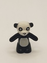 LEGO Black Teddy Bear  White Head Stomach Panda Pattern C0495 - £4.25 GBP