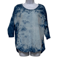 Groceries Apparel Womens Small Willa Tee Blue Tie Dye 100% Organic Cotton NWT - £36.60 GBP