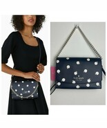 NEW Kate Spade Apple Carson Orchard Convertible Crossbody Bag Navy Leather - $2,611.07 MXN