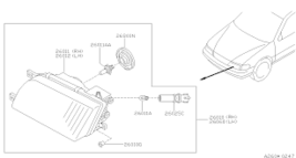 26010-2M125 NISSAN Genuine New Head Lamp RH.1 Qty Available. - $88.80