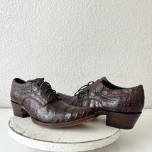 Rod Patrick Womens Lace Up Shoes 10 Brown Caiman Genuine Leather Western... - $391.05