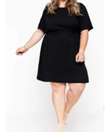 Downeast Elastic Waist Day Dress Size XL Black - $665.43 MXN