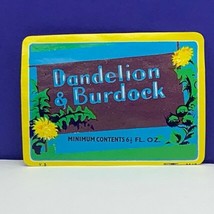 Dandelion Burdock label vintage ephemera mcm paper advertising vtg us Ne... - £7.74 GBP
