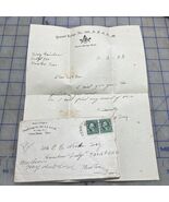 Masonic Ephemera Letter Denying Promotion 1922 Dimmit Lodge 566 A.F. &amp; A.M. - $16.62 CAD