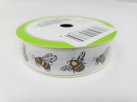 Floral Garden Farmhouse Ribbon - New - Bees - $9.99