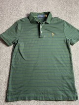 Polo Ralph Lauren Men&#39;s Large Golf Shirt Custom Slim Fit L Blue Green St... - £9.43 GBP