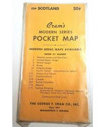NOS Sealed Vintage 1950&#39;s Cram&#39;s Modern Series Pocket Map Scotland No 329 - $22.91 CAD