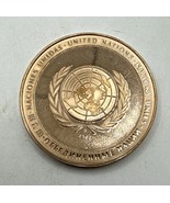 United Nations Peace Bronze Coin Franklin Mint 1972 / 1973 Pax 24g - $24.43 CAD