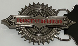 Disturbed Belt Buckle Heavy Metal Band Logo Steel Enamel Belt Buckle - £12.53 GBP