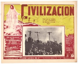 Thomas H. Ince&#39;s Civilization (1916) Wwi Pacifist Allegorical Silent Film LC6 - £76.30 GBP