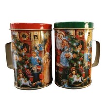 Holiday Salt-N-Pepper Tins Shakers Christmas VTG Made in China CA-EN 16169 - £6.82 GBP