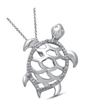 Animal Necklace Pendant in Sterling Silver with 18 - $106.77