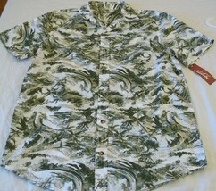 Boy&#39;s Arizona Button Front Short Sleeve Shirt Small 8 Palm Trees NEW - $10.73