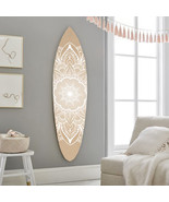 HomeRoots 370403 Tan Tranquility Wood Surfboard Wall Art  18 x 1 x 76 in. - £389.38 GBP