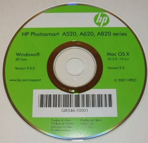 HP Photosmart A520, A620 , A820 Series Installation CD Q8546-10001 2007 WIN MAC - $6.88