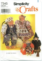 Simplicity 7345 Scarecrow Witch Baker DOLL Clothes 31 inch pattern Zanten UNCUT - £7.38 GBP