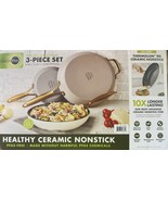 GreenPan Thermolon 9G Ceramic Nonstick 3 Piece 8in,10in,12in Frypans Scr... - €46,77 EUR GreenPan Thermolon 9G Ceramic Nonstick 3 Piece 8in,10in,12in Frypans Scr... - €46,77 EUR