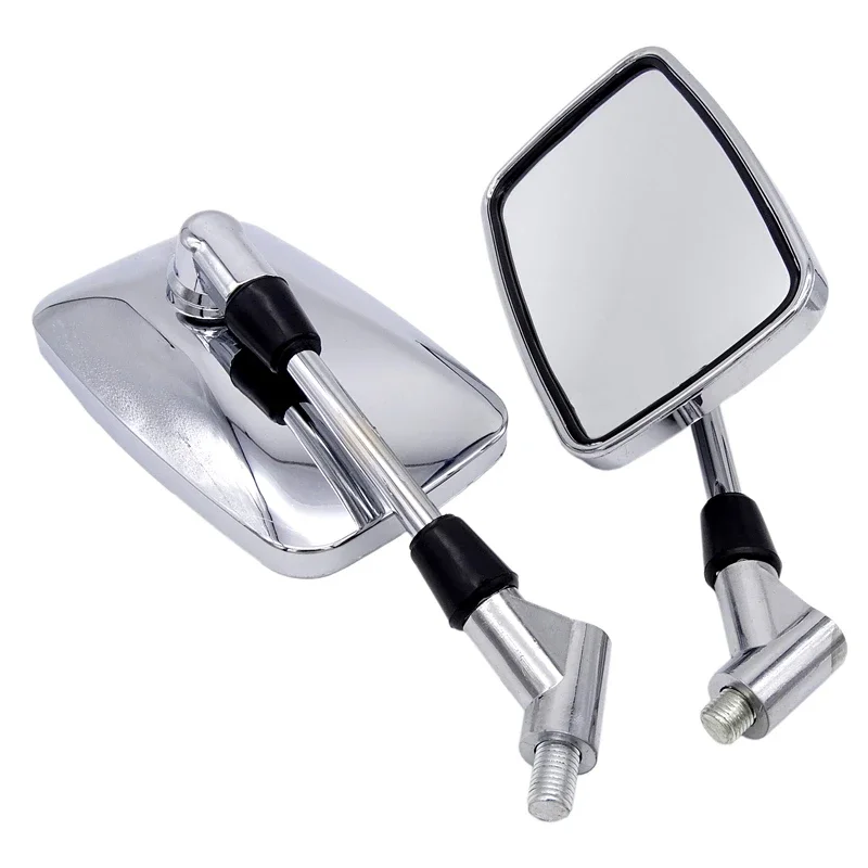 1 Pair 10mm Universal Motorcycle Rearview Mirror Handle Bar Side Mirrors for - £22.08 GBP