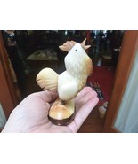 (TNE-CH-R-371A) crowing Rooster game cockerel cock TAGUA NUT Figurine ca... - €33,03 EUR