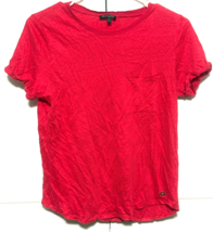 Massimo Dutti Shimmering Red M Womens V Neck Pullover Short Sleeve Shirt... - $9.90