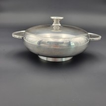 Vintage Reed and Barton Silverplate Bowl with Lid and Glass bowl 1171 - £37.73 GBP