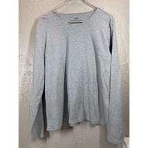 J.Jill Women&#39;s Long Sleeve Compassion Tee Gray Round Neck Stretch Size XL - $19.95