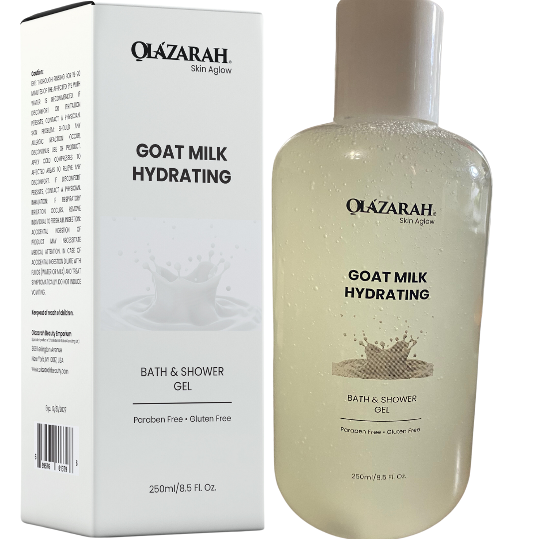 Olazarah Skin Aglow Goat Milk Hydrating Bath & Shower Gel - Nourish Your Skin wi - £13.42 GBP