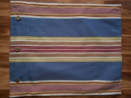 Pottery Barn Farmhouse Style Red Blue Yellow Striped Throw Pillow Cover ... - $22.72