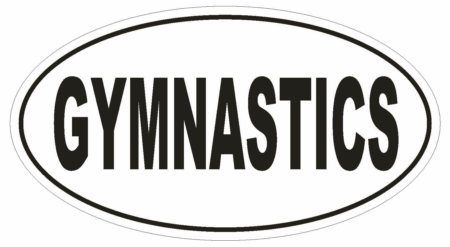 Primary image for GYMNASTICS Oval Bumper Sticker or Helmet Sticker D1901 Euro Oval 