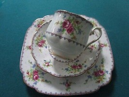 ROYAL ALBERT TRIO CUP/SAUCER/PLATE PETIT POINT CHINA orig [87c] - $74.25