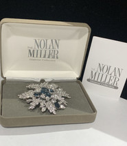 Nolan miller Glamour Collection Silver Tone  Brooch.  Original Box Certificate - £195.76 GBP