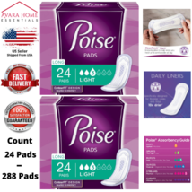 Poise Incontinence Pads For Woman Light Absorbency Regular/ Long Length 24 Count - £14.66 GBP+