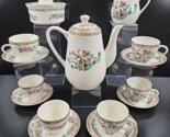 17 Pc Lord Nelson Indian Tree Cups Saucers Teapot Creamer Sugar Set Engl... - $224.60