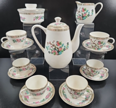 17 Pc Lord Nelson Indian Tree Cups Saucers Teapot Creamer Sugar Set England Lot - £179.53 GBP