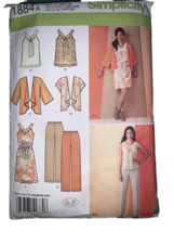 Simplicity 1884 Size xxs-xxl Misses&#39; Pullover Dress or Top Pull-on Pants... - $3.84
