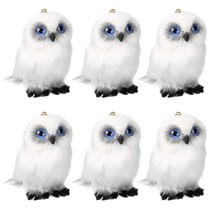 6 Pieces Mini Owl Plush Toy 3.2 Inch Gray White Plush Stuffed Animal Toy Soft Ti - £31.63 GBP