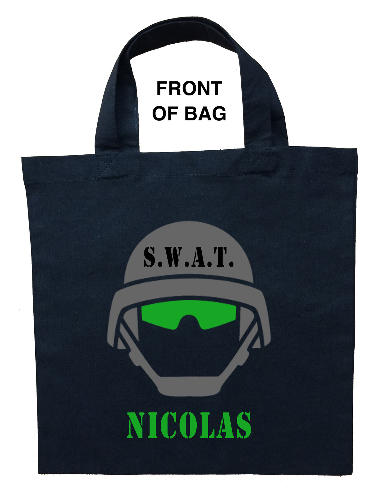 Swat Trick or Treat Bag, Personalized Swat Halloween Bag, Swat Team Loot Bag