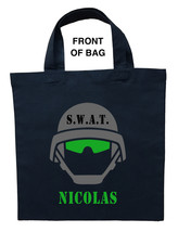 Swat Trick or Treat Bag, Personalized Swat Halloween Bag, Swat Team Loot... - $12.99