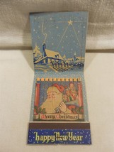 Vintage Giant Full Feature Christmas Santa Claus Matchbook Unused - £7.67 GBP