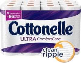 Cottonelle Ultra Comfort Care Family Roll Toilet Paper, Bath Tissue, 36 Toilet P - £65.53 GBP
