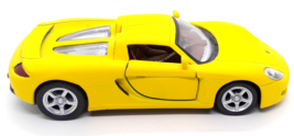 Porsche Carrera GT Car Kinsmart 1/36 Scale Diecast Matte Yellow Pullback - $5.99