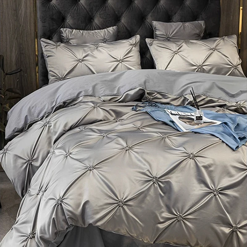 3D Tufted Comforter Suit Duvet Case Single Double Bedding Set Quilt Cover Queen - £30.02 GBP+