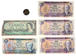 1954-79 Bank of Canada Ottawa $36 Legal Tender &amp; $2 Coin $38 Total Devil... - $49.49