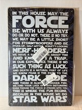 Star Wars 12&quot;x8&quot; Tin Sign &quot;In This House May The Force Be With Us Always&quot; - $9.74