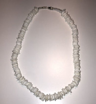 Beach White Flat Stone Necklace - $4.40