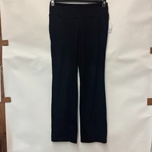 Style &amp; Co Womens M Deep Black Yoga Mid Rise Bootcut Pants RETAG DD26 - $19.59