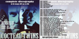 Cocteau Twins Complete Discography MP3 50 CD Releases on 2x DVD Albums Singles L - £14.04 GBP